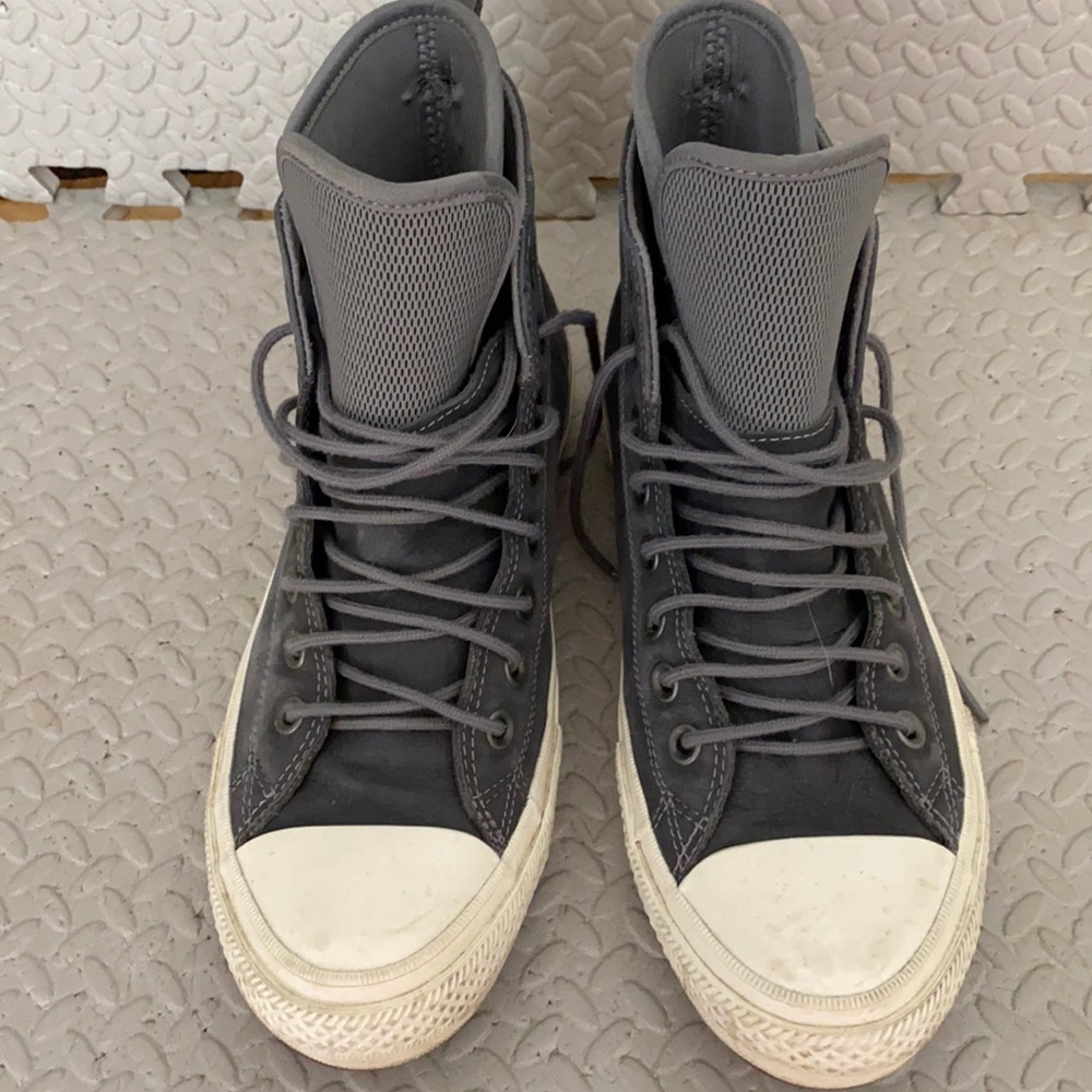 Converse Chuck Taylors. Grey leather